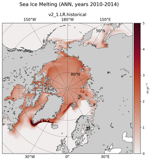ANN ANN Climatology Map of Northern-Hemisphere Sea Ice Melting
