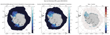 FM Climatology Map of Southern-Hemisphere Sea-Ice Thickness.
