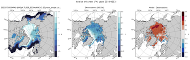 FM Climatology Map of Northern-Hemisphere Sea-Ice Thickness.