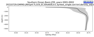 Southern Ocean Basin Salinity vs depth