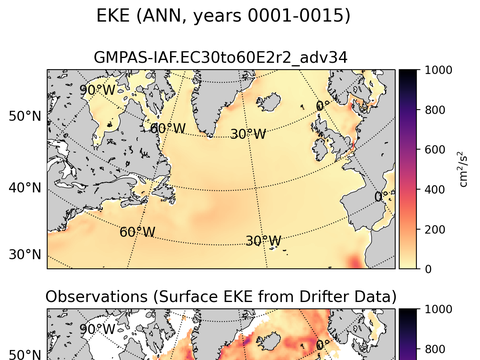 Subpolar North Atlantic Eddy Kinetic Energy