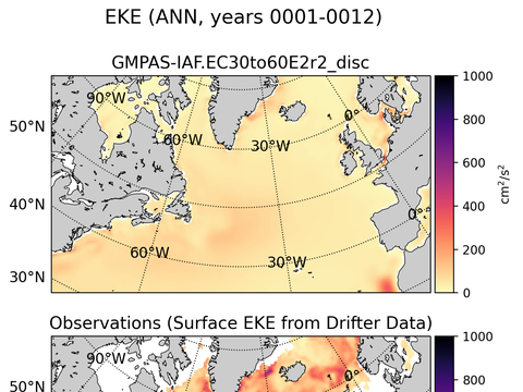Subpolar North Atlantic Eddy Kinetic Energy