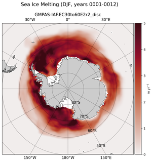 DJF DJF Climatology Map of Southern-Hemisphere Sea Ice Melting