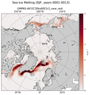 DJF DJF Climatology Map of Northern-Hemisphere Sea Ice Melting