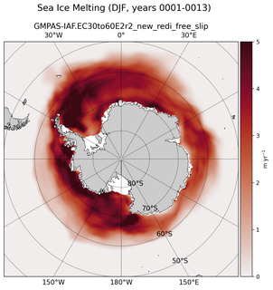 DJF DJF Climatology Map of Southern-Hemisphere Sea Ice Melting