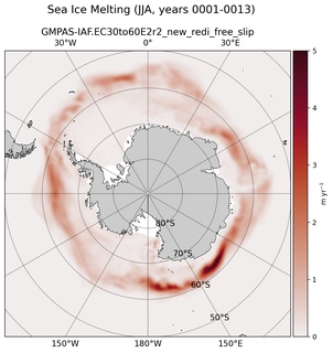 JJA JJA Climatology Map of Southern-Hemisphere Sea Ice Melting