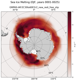 DJF DJF Climatology Map of Southern-Hemisphere Sea Ice Melting