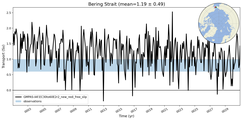 Transport through the Bering Strait Transect