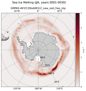 JJA JJA Climatology Map of Southern-Hemisphere Sea Ice Melting