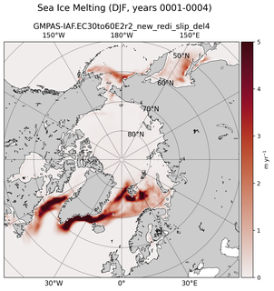 DJF DJF Climatology Map of Northern-Hemisphere Sea Ice Melting