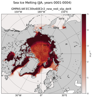 JJA JJA Climatology Map of Northern-Hemisphere Sea Ice Melting