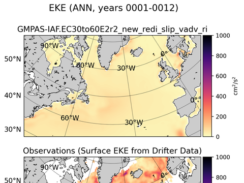 Subpolar North Atlantic Eddy Kinetic Energy