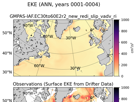 Subpolar North Atlantic Eddy Kinetic Energy