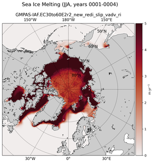 JJA JJA Climatology Map of Northern-Hemisphere Sea Ice Melting