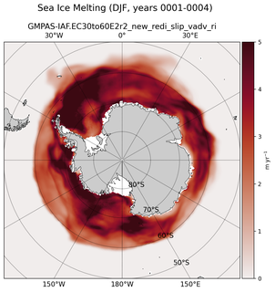 DJF DJF Climatology Map of Southern-Hemisphere Sea Ice Melting