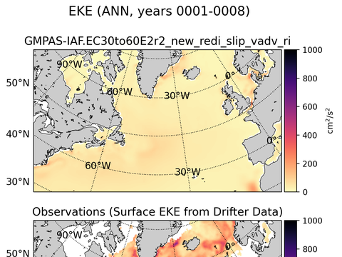 Subpolar North Atlantic Eddy Kinetic Energy