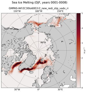 DJF DJF Climatology Map of Northern-Hemisphere Sea Ice Melting