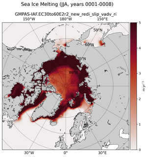 JJA JJA Climatology Map of Northern-Hemisphere Sea Ice Melting