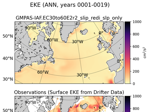 Subpolar North Atlantic Eddy Kinetic Energy