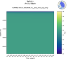 Time series of Arctic Basin Salinity vs depth