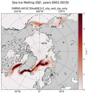 DJF DJF Climatology Map of Northern-Hemisphere Sea Ice Melting