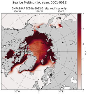 JJA JJA Climatology Map of Northern-Hemisphere Sea Ice Melting