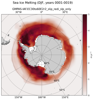 DJF DJF Climatology Map of Southern-Hemisphere Sea Ice Melting