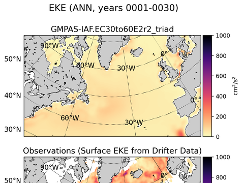 Subpolar North Atlantic Eddy Kinetic Energy