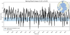 Transport through the Bering Strait Transect