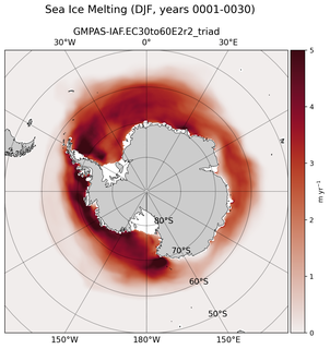 DJF DJF Climatology Map of Southern-Hemisphere Sea Ice Melting