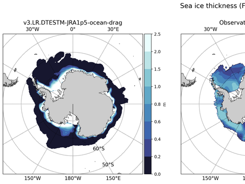 Antarctic Extended Southern-Hemisphere Sea-Ice Thickness