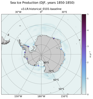DJF DJF Climatology Map of Southern-Hemisphere Sea Ice Production
