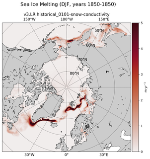 DJF DJF Climatology Map of Northern-Hemisphere Sea Ice Melting