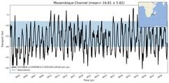 Transport through the Mozambique Channel Transect