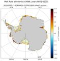 ANN Antarctic Melt Rate at Interface