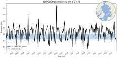 Transport through the Bering Strait Transect