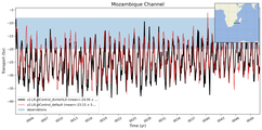 Transport through the Mozambique Channel Transect