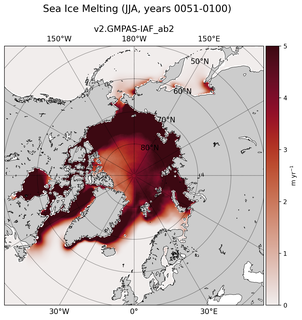 JJA JJA Climatology Map of Northern-Hemisphere Sea Ice Melting