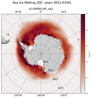 DJF DJF Climatology Map of Southern-Hemisphere Sea Ice Melting