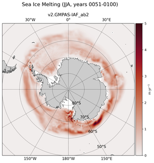 JJA JJA Climatology Map of Southern-Hemisphere Sea Ice Melting