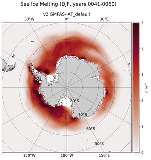 DJF DJF Climatology Map of Southern-Hemisphere Sea Ice Melting