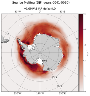 DJF DJF Climatology Map of Southern-Hemisphere Sea Ice Melting