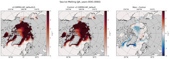 JJA JJA Climatology Map of Northern-Hemisphere Sea Ice Melting