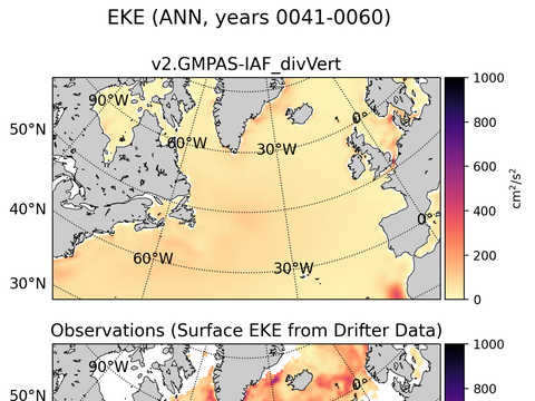 Subpolar North Atlantic Eddy Kinetic Energy