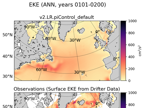 Subpolar North Atlantic Eddy Kinetic Energy