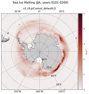 JJA JJA Climatology Map of Southern-Hemisphere Sea Ice Melting