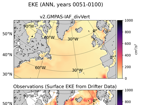 Subpolar North Atlantic Eddy Kinetic Energy