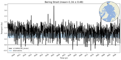 Transport through the Bering Strait Transect