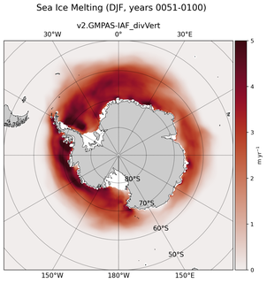 DJF DJF Climatology Map of Southern-Hemisphere Sea Ice Melting