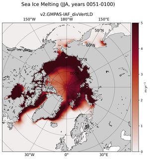 JJA JJA Climatology Map of Northern-Hemisphere Sea Ice Melting